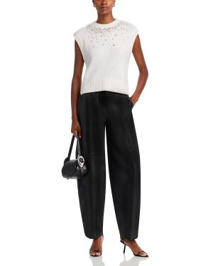 Candra Wool-Blend Sweater Vest Ivory