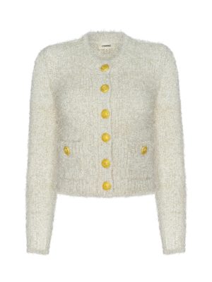 Una Knit Cardigan Ivory/Gold Lurex Multi