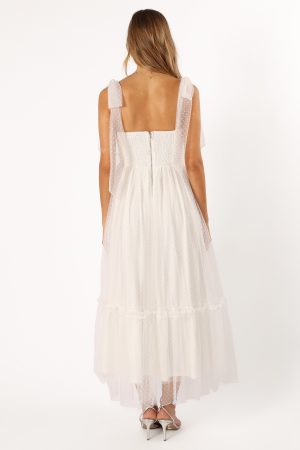 Floret Midi Dress – Off White