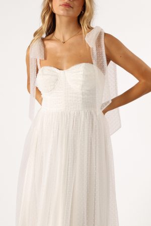 Floret Midi Dress – Off White